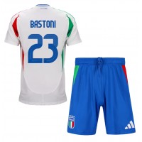 Italija Alessandro Bastoni #23 Gostujuci Dres za djecu EP 2024 Kratak Rukav (+ Kratke hlače)